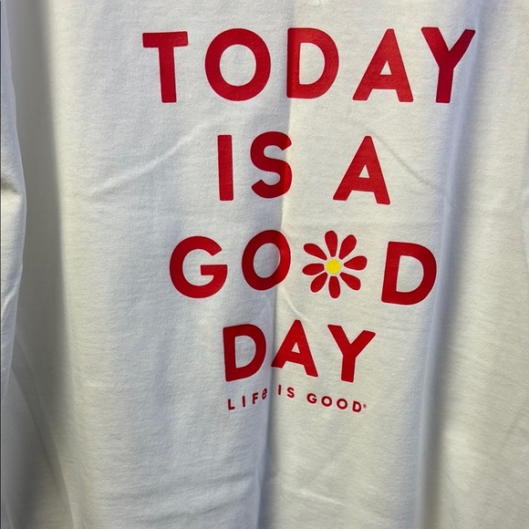 Life Is Good Red and White Short Sleeve Tees - Picture 4 of 6